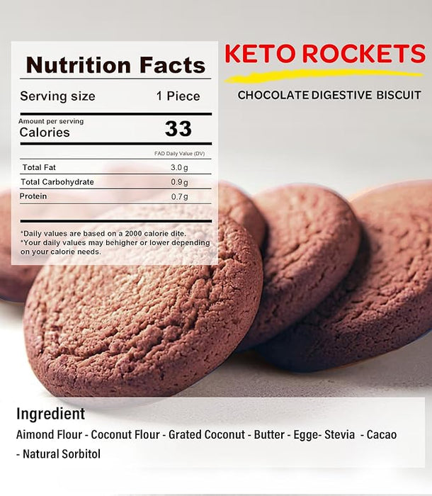 Keto Chocolate digestive biscuits (2*12 packs)